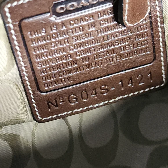 Coach Brown Suede Bag with Gold Detail-Vintage - Picture 10 of 14